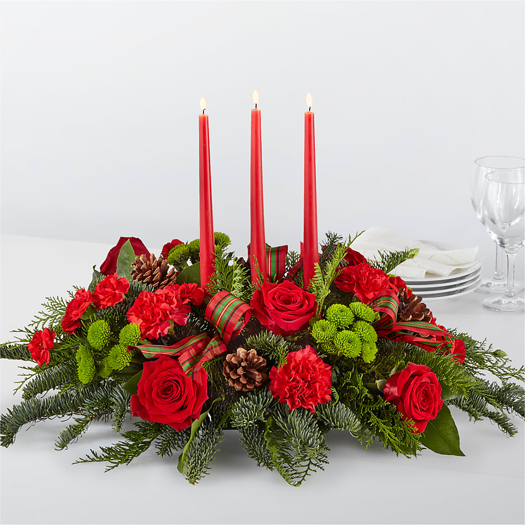 By the Candlelight Centerpiece – Golden Gate Flowers, Naples FL