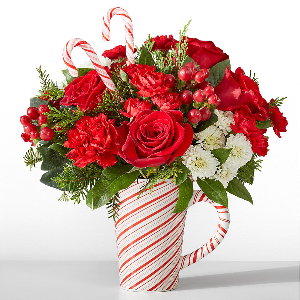 Peppermint Swirl Mug – Golden Gate Flowers, Naples FL