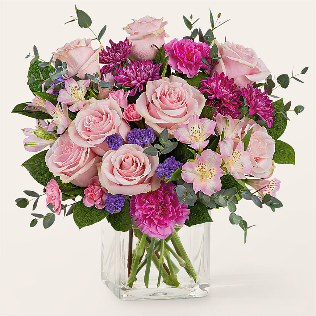 Rosy Radiance Bouquet – Golden Gate Flowers, Naples FL