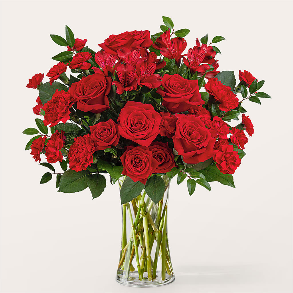Brilliant Ruby Bouquet – Golden Gate Flowers, Naples FL