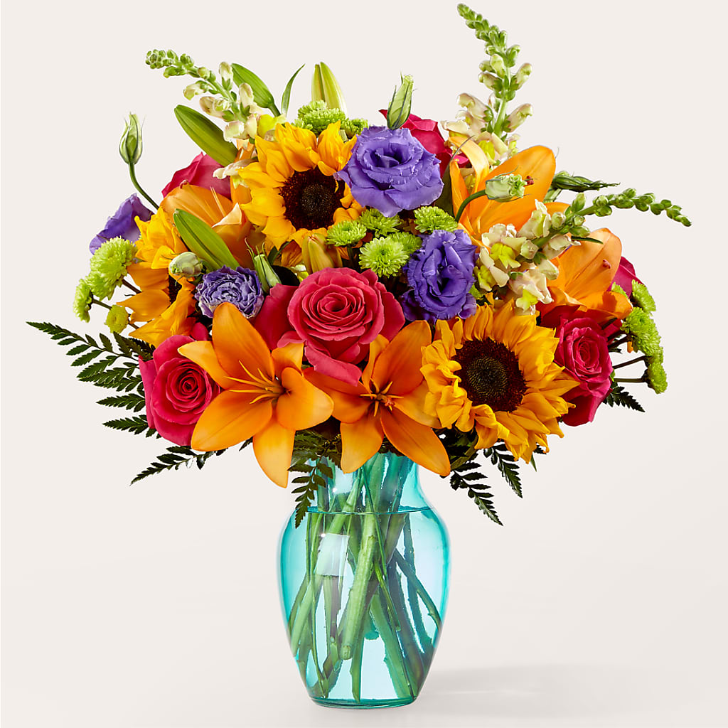 Double Rainbow Bouquet – Golden Gate Flowers, Naples FL