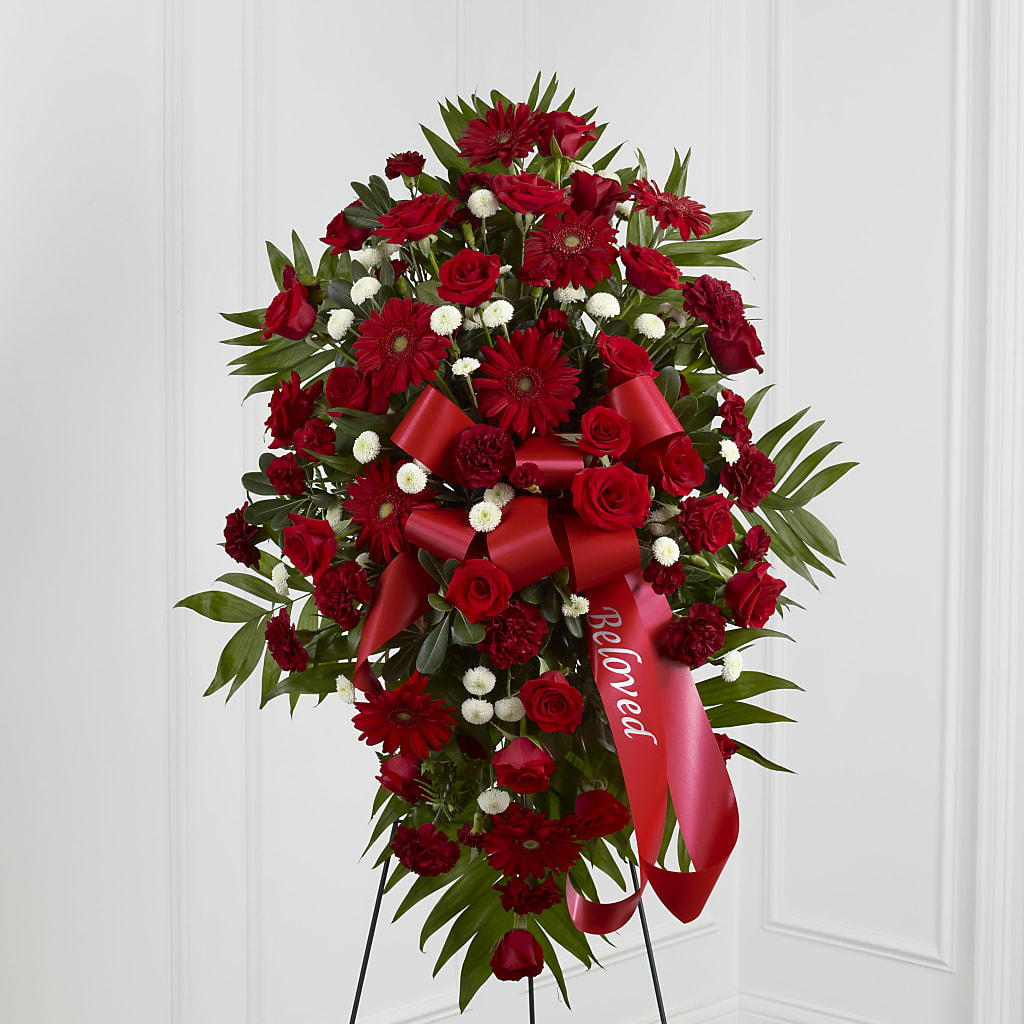 Treasured Memories Standing Spray – Golden Gate Flowers, Naples FL