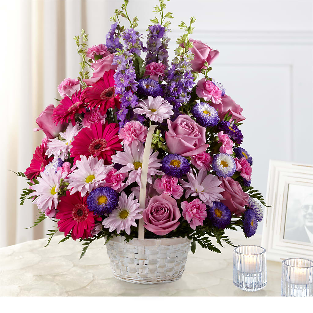 Pastel Peace Basket – Golden Gate Flowers, Naples FL