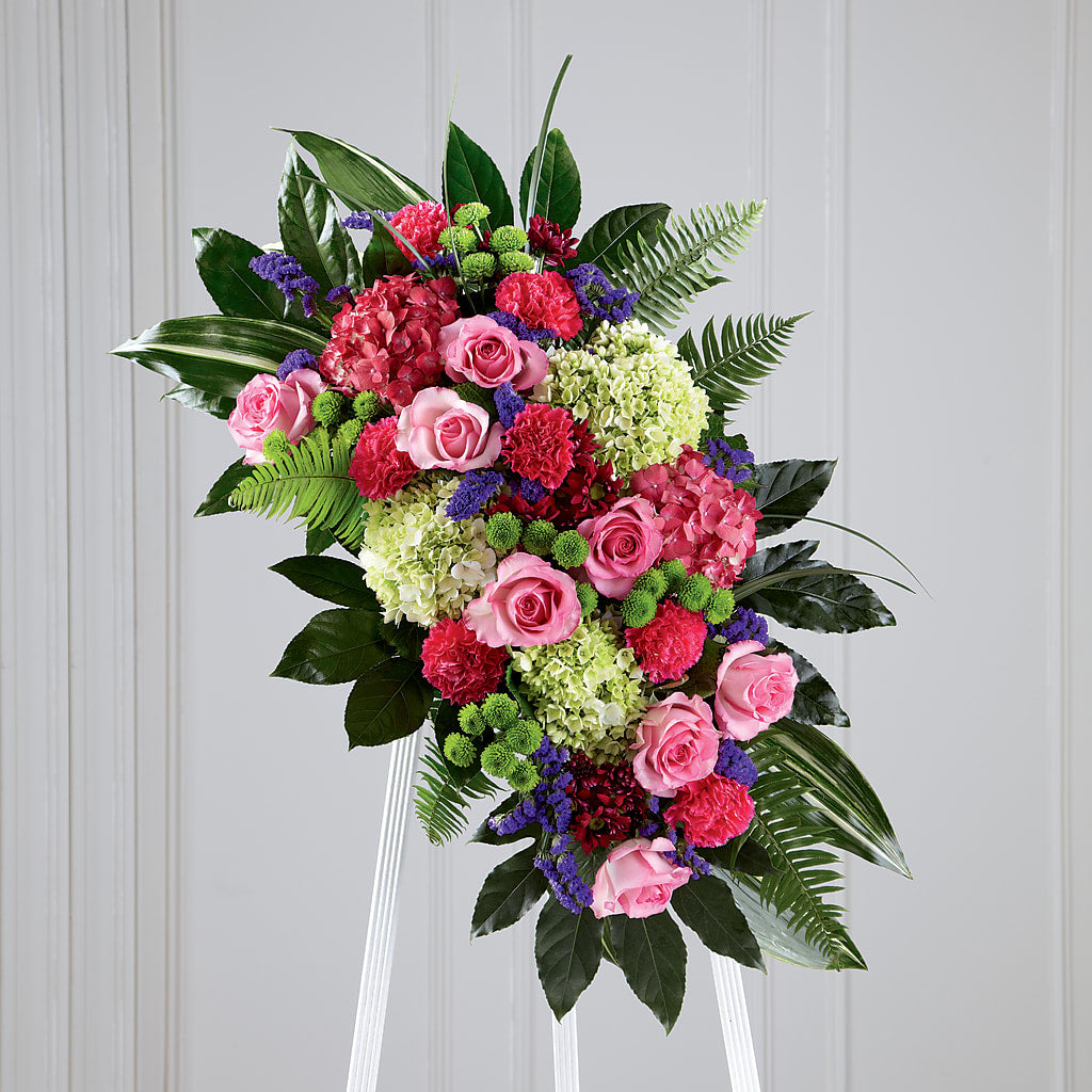 Refreshing Mix Standing Spray – Golden Gate Flowers, Naples FL