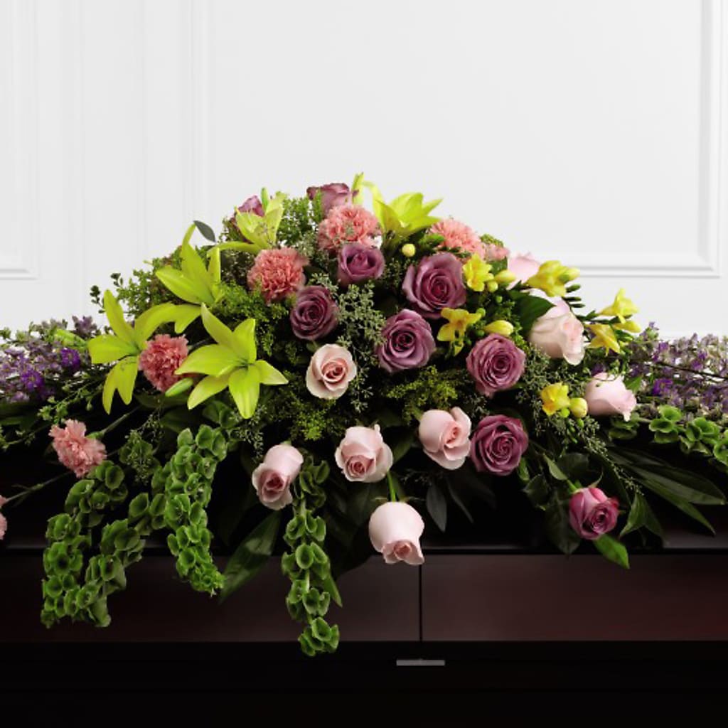 Forever Beloved Casket Spray – Golden Gate Flowers, Naples FL