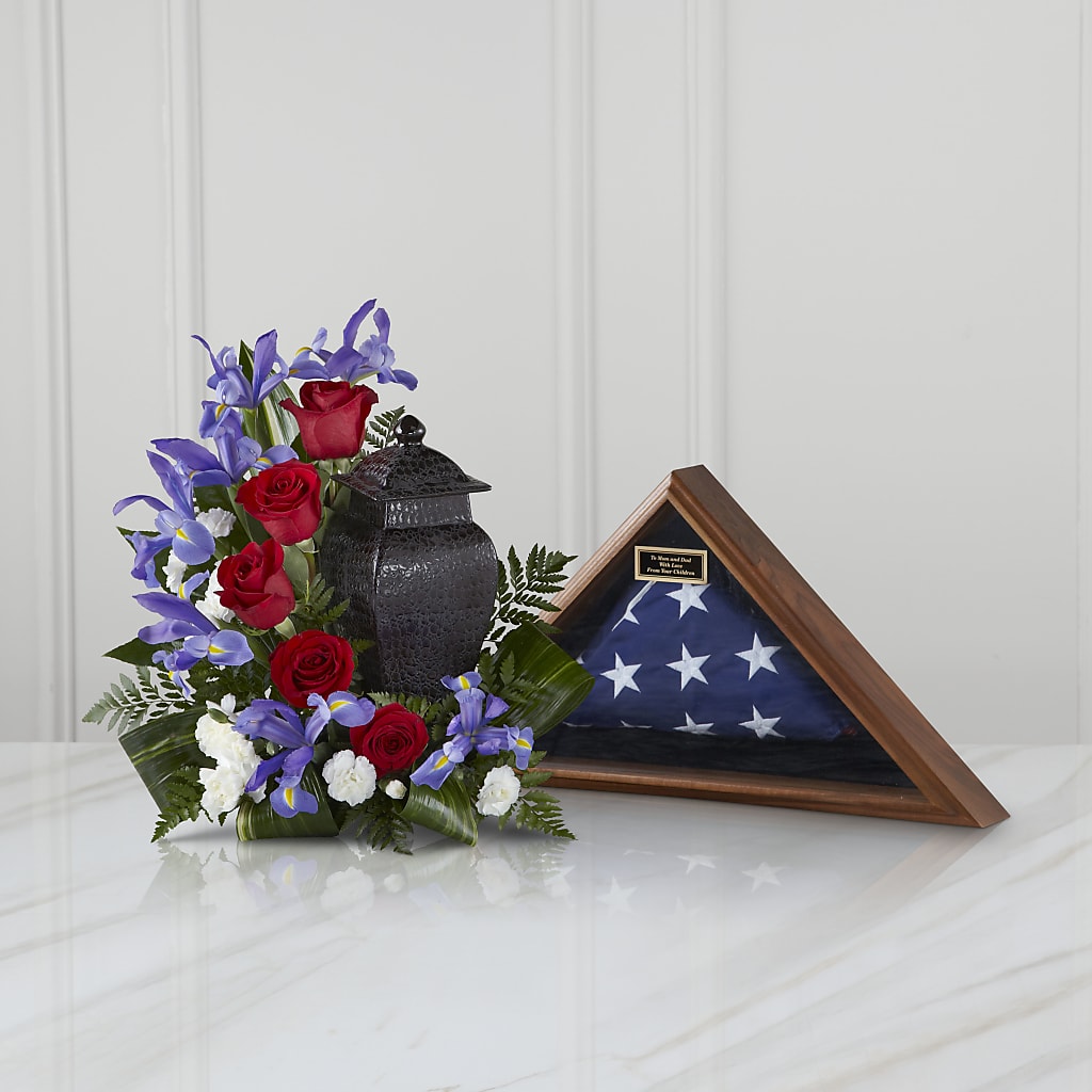 Patriotic Tribute Arrangement – Golden Gate Flowers, Naples FL