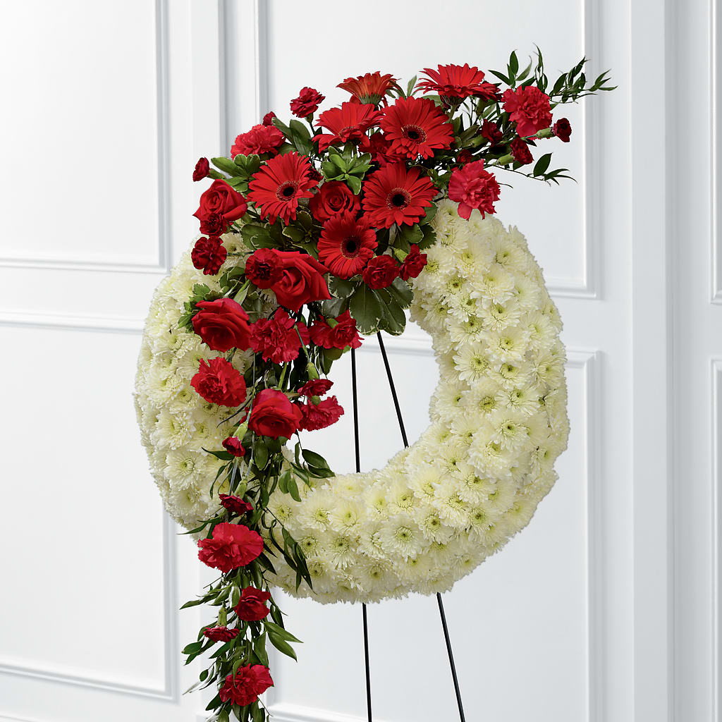 Graceful Tribute Wreath – Golden Gate Flowers, Naples FL