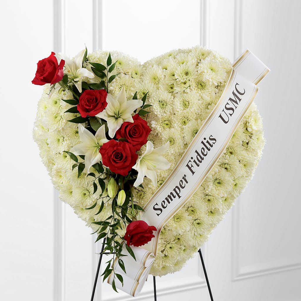 Heartfelt Hero Standing Heart – Golden Gate Flowers, Naples FL
