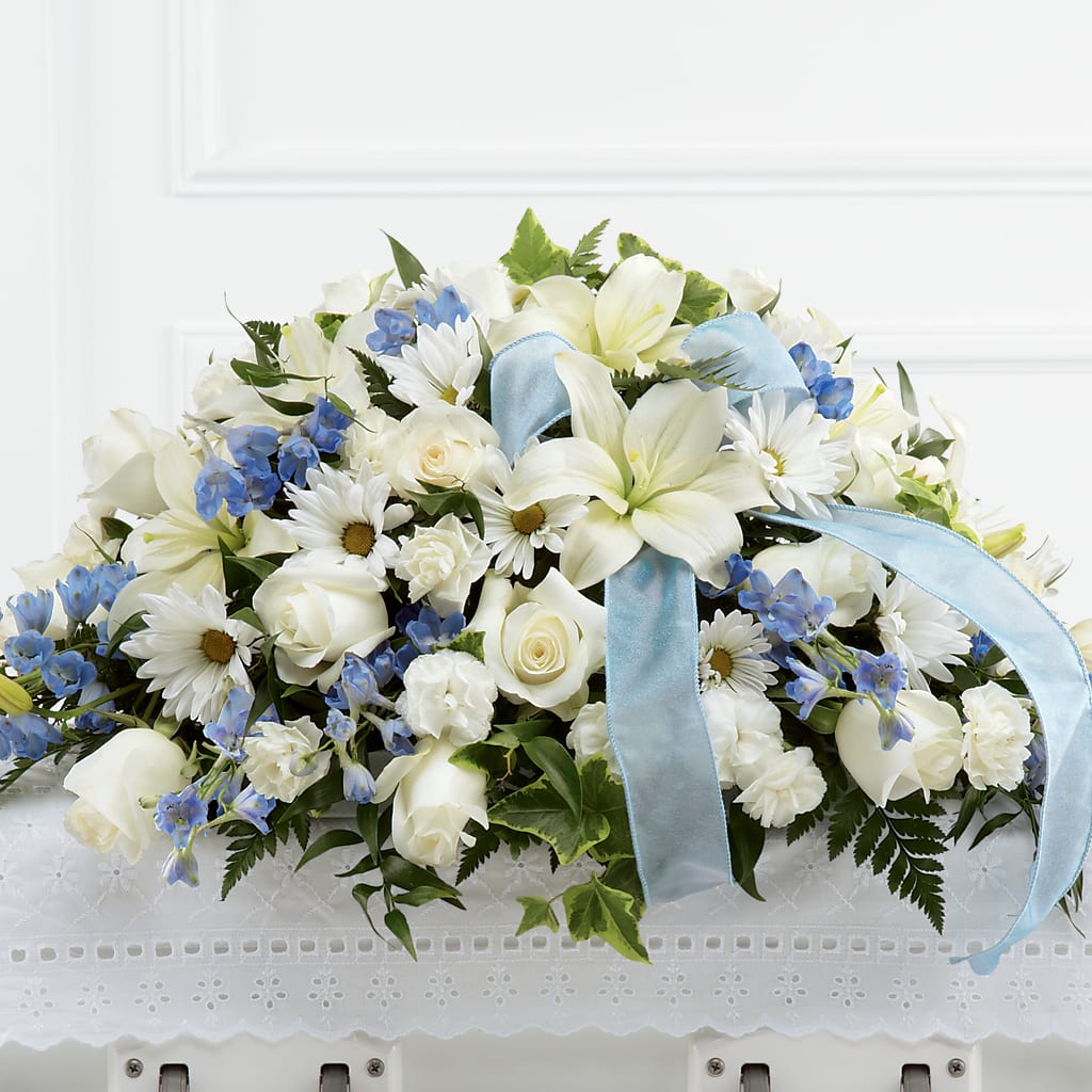 Tender Treasure Casket Spray – Golden Gate Flowers, Naples FL