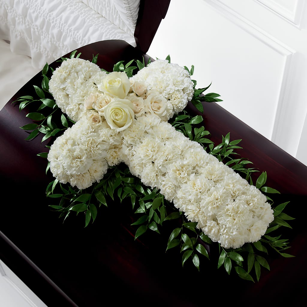 Peaceful Memories Casket Spray (Standard) – Golden Gate Flowers, Naples FL