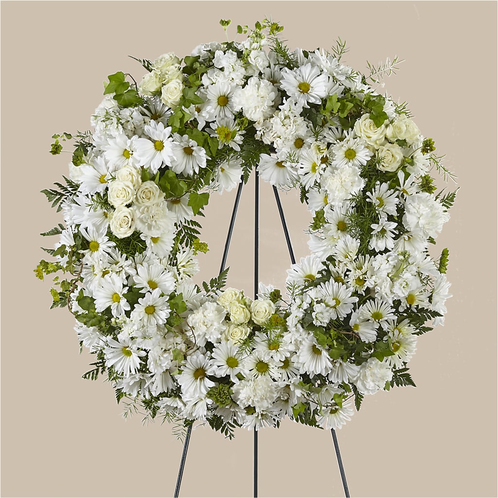 Faithful Wishes Wreath – Golden Gate Flowers, Naples FL