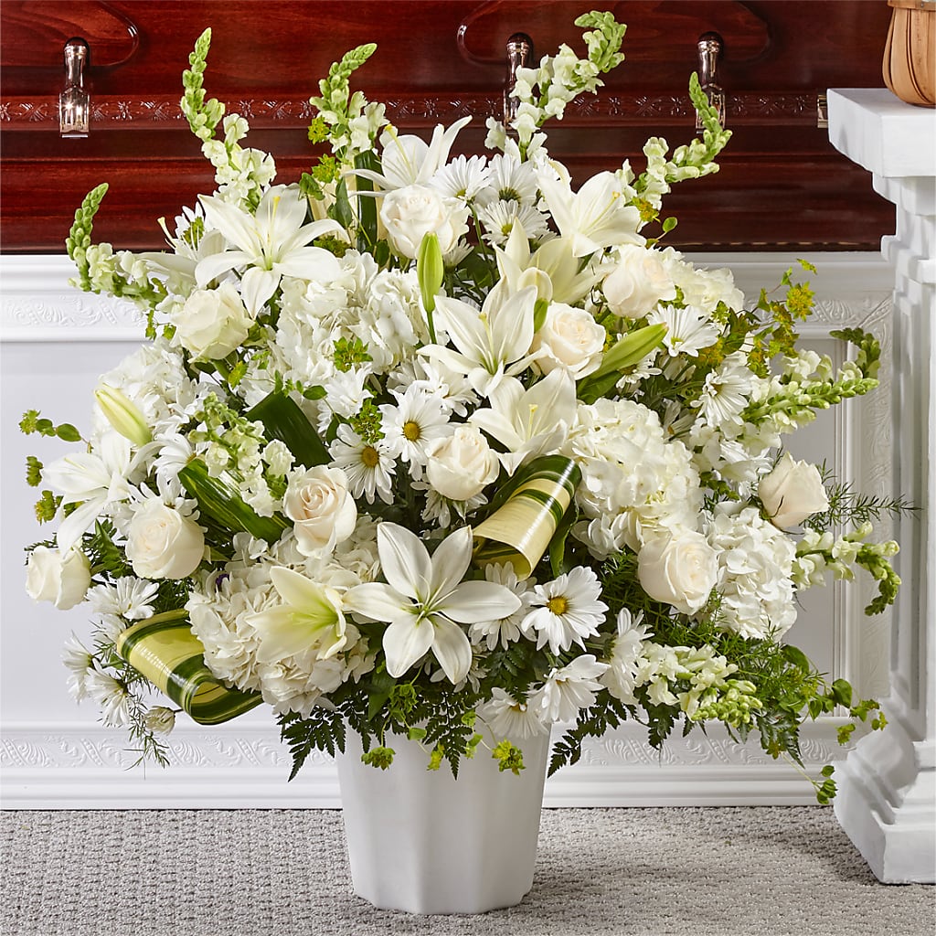 Thoughts of Tranquility Floor Basket – Golden Gate Flowers, Naples FL