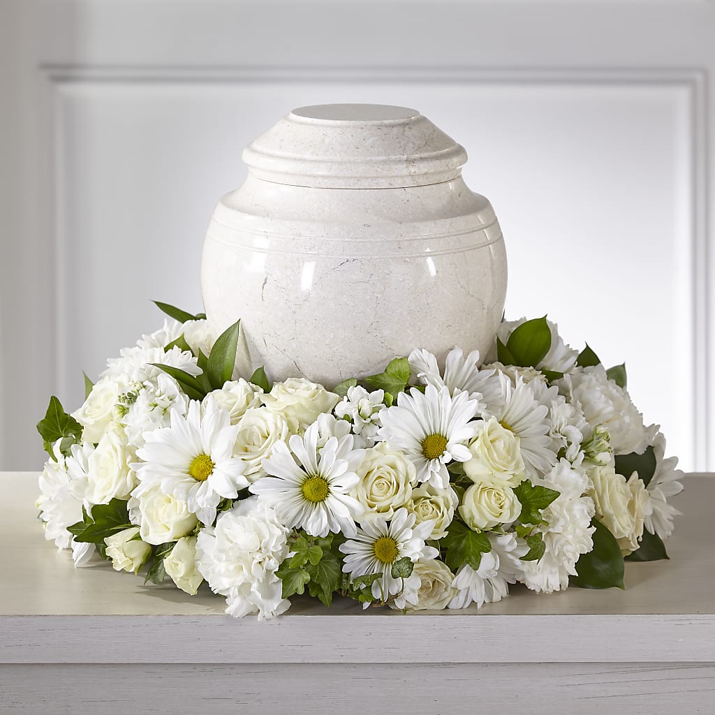 Ivory Gardens Cremation Adornment – Golden Gate Flowers, Naples FL