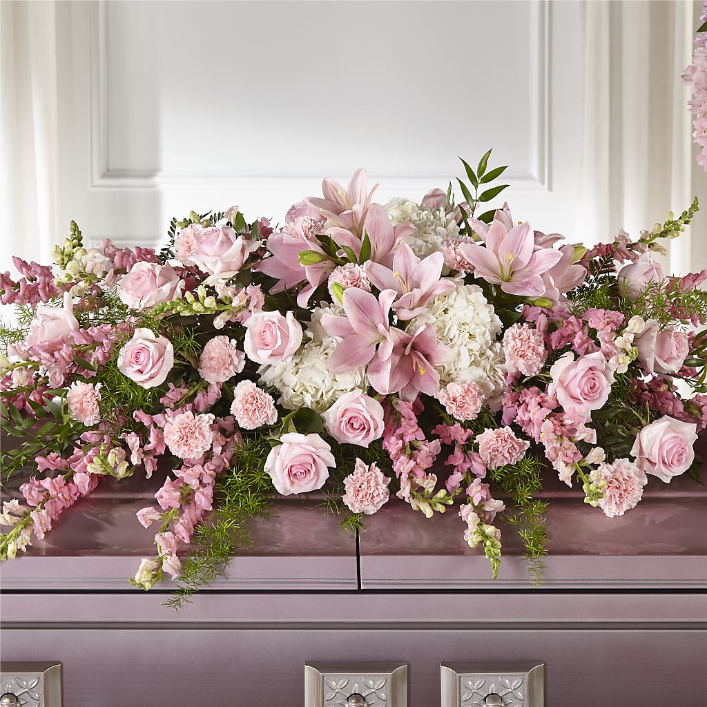 Life & Remembrance Casket Spray – Golden Gate Flowers, Naples FL