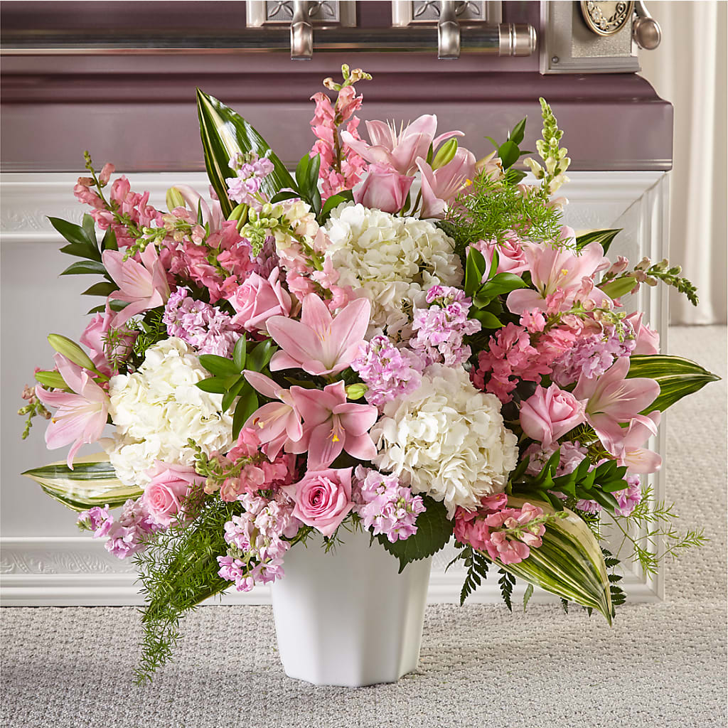 Simply Serene Floor Basket – Golden Gate Flowers, Naples FL