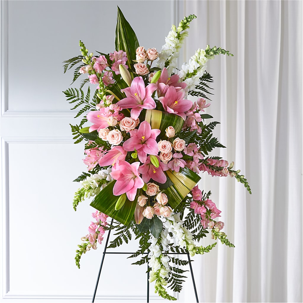Elegant Embrace Standing Spray – Golden Gate Flowers, Naples FL