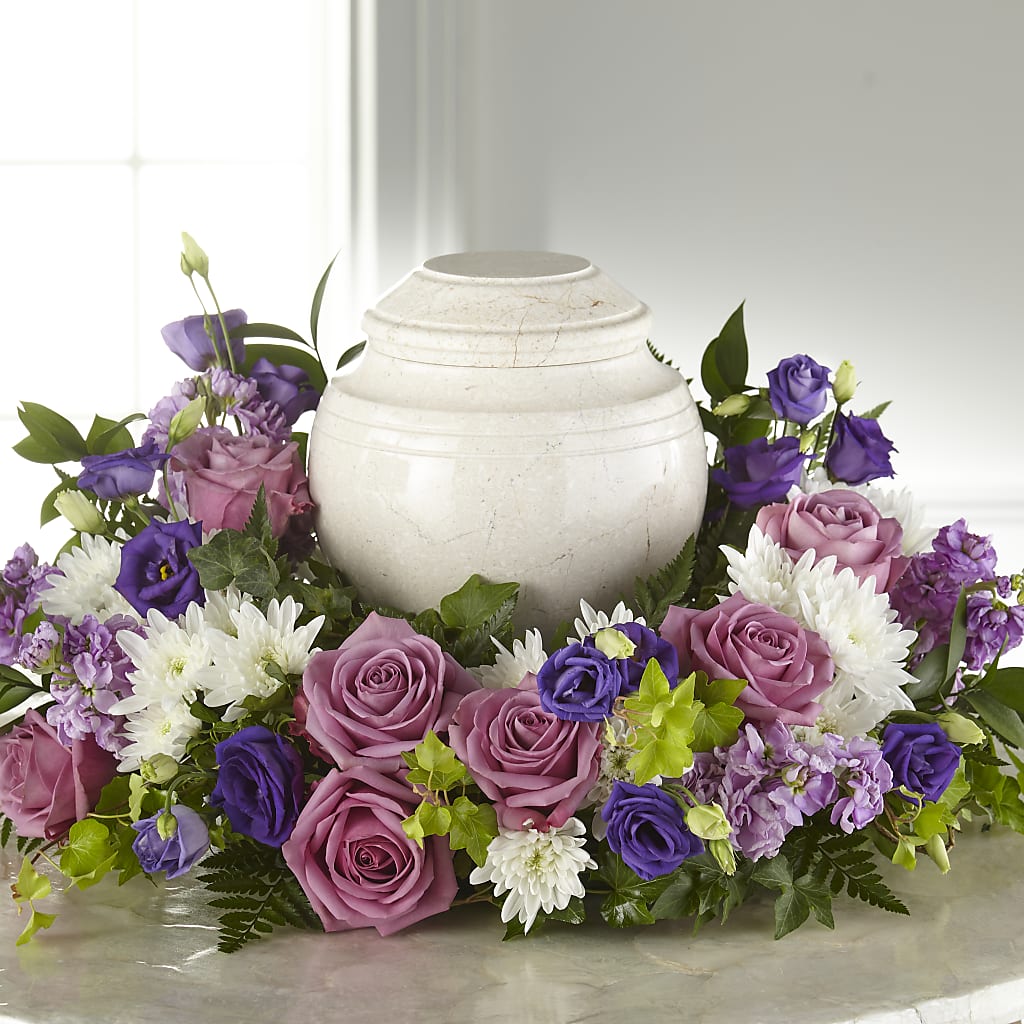 Blooming Sympathy Cremation Adornment – Golden Gate Flowers, Naples FL