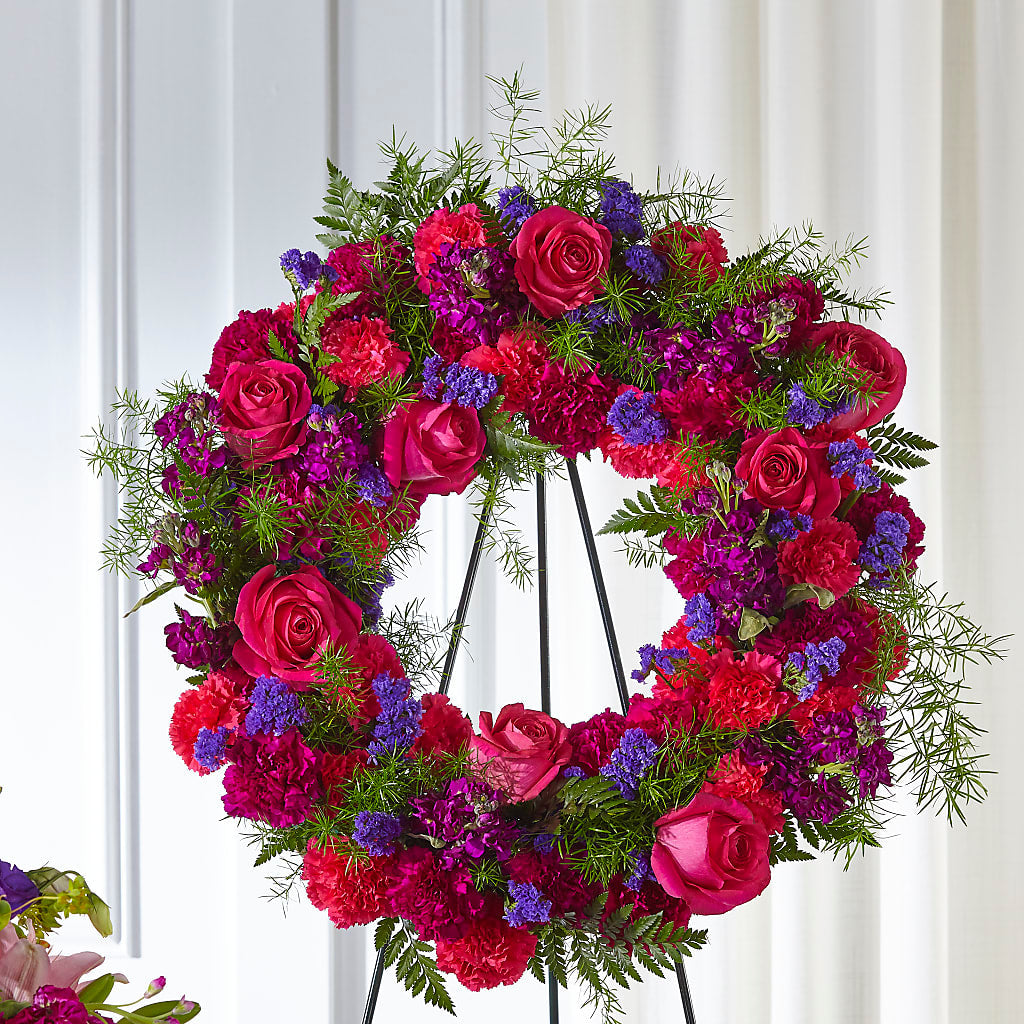 Calming Colors Wreath – Golden Gate Flowers, Naples FL