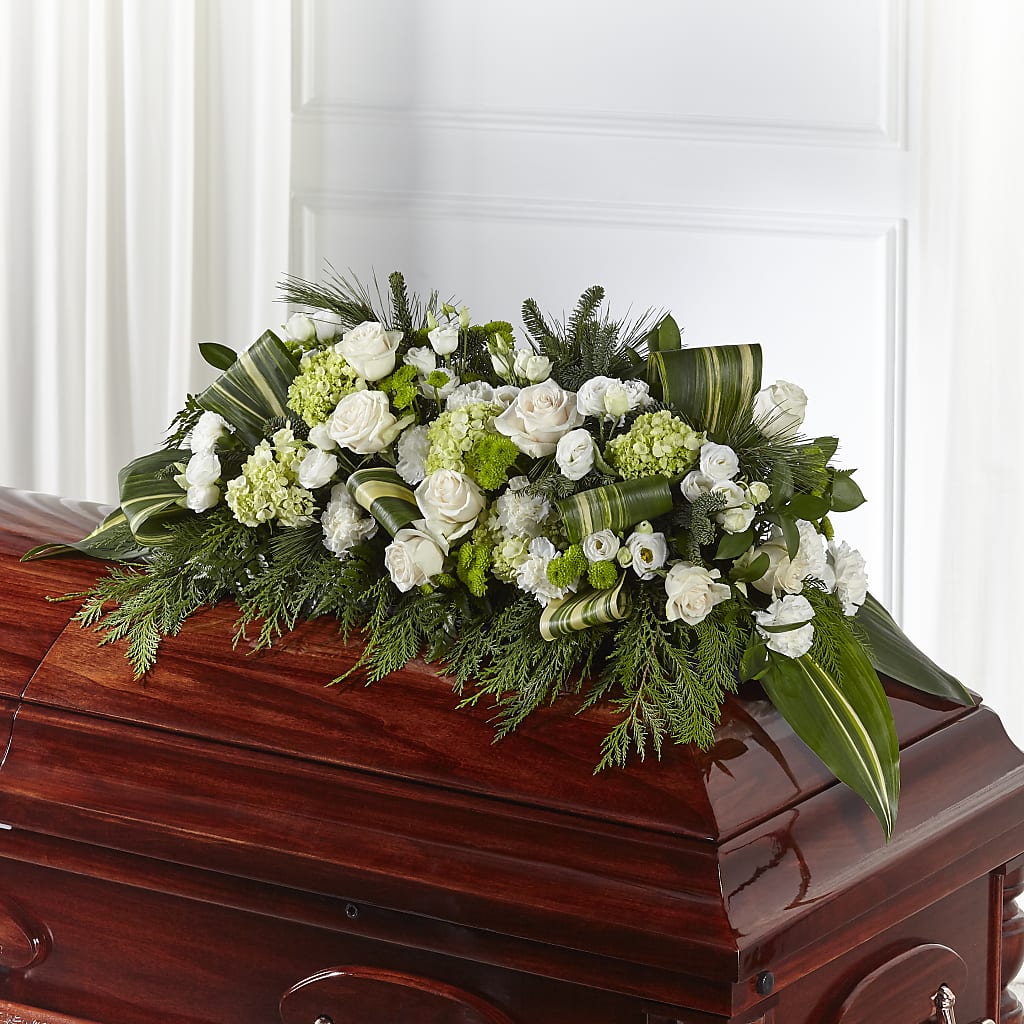 Hopeful Gesture Casket Spray – Golden Gate Flowers, Naples FL