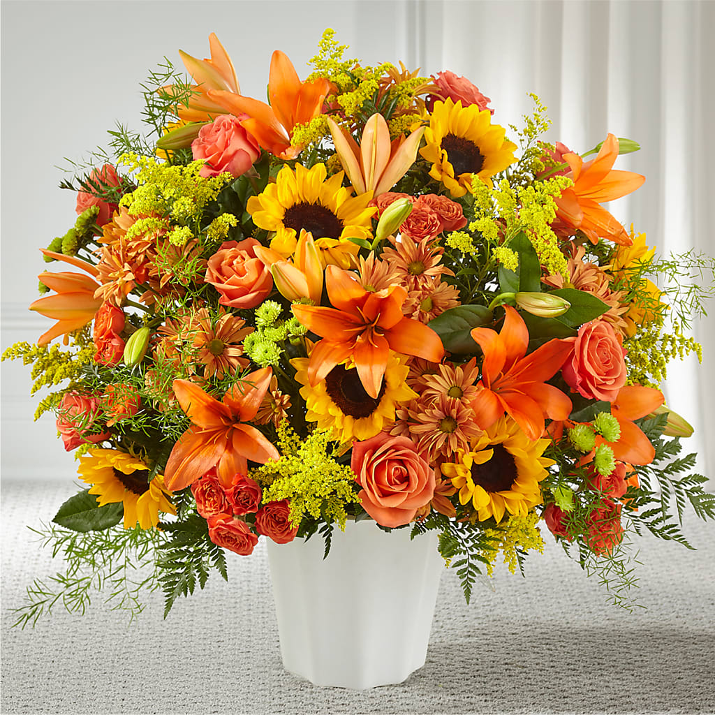 Harvest Thoughts Floor Basket – Golden Gate Flowers, Naples FL