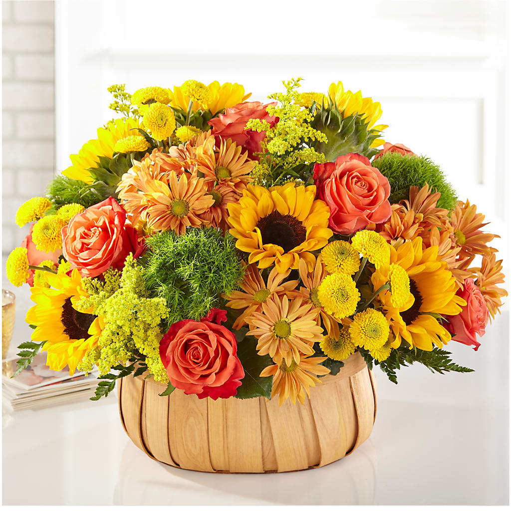 Harvest Sunflower Basket – Golden Gate Flowers, Naples FL