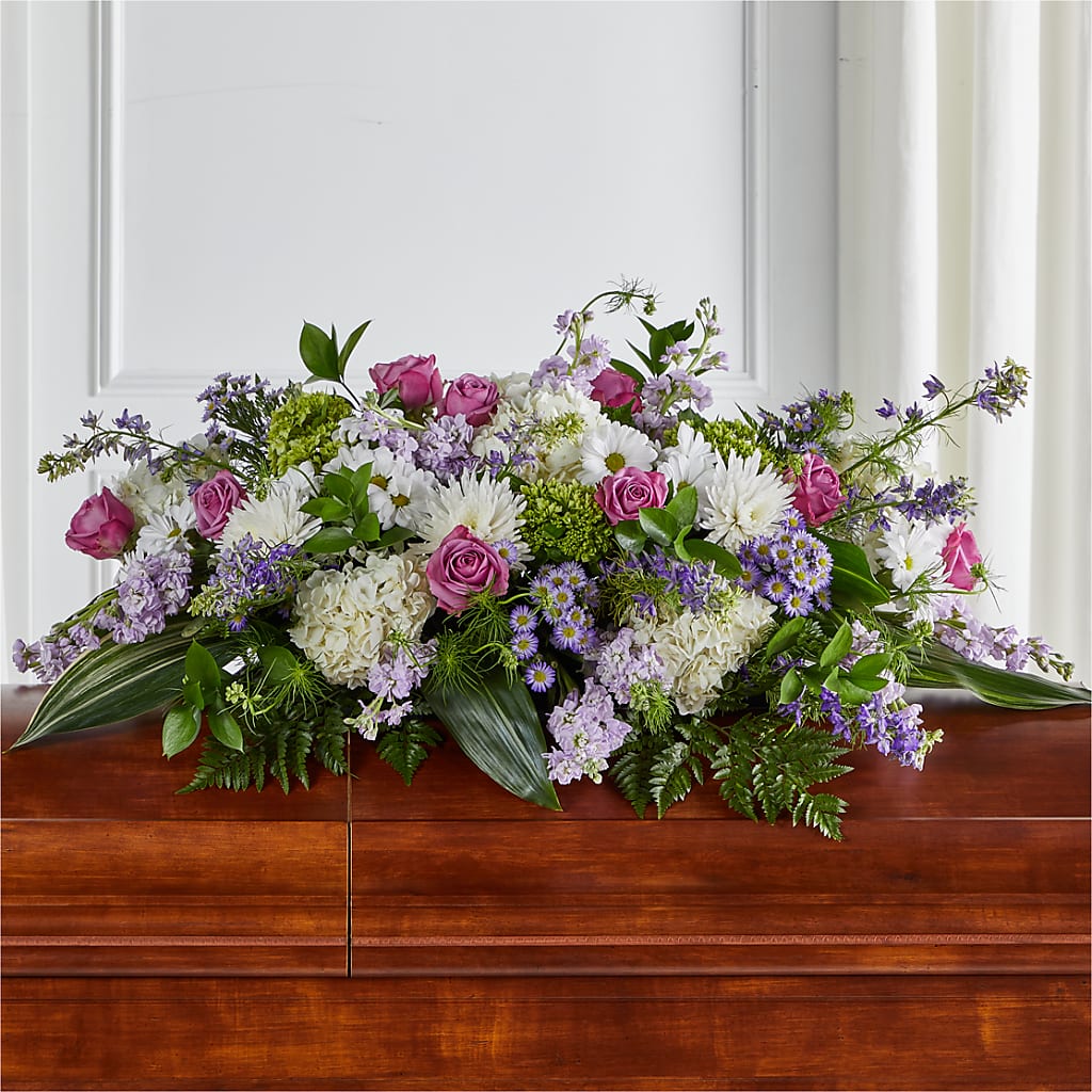 Meadows of Serenity Casket Spray – Golden Gate Flowers, Naples FL