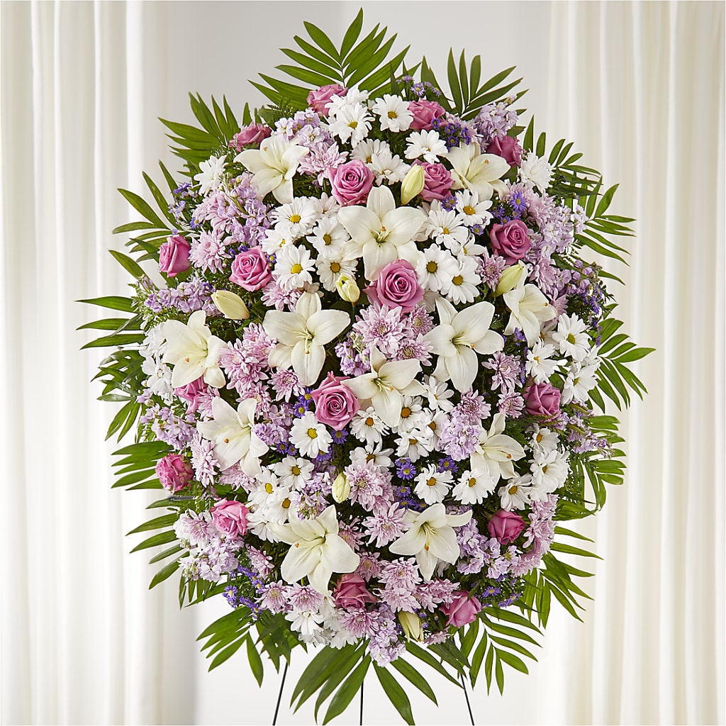 Surrounded by Love Standing Spray – Golden Gate Flowers, Naples FL