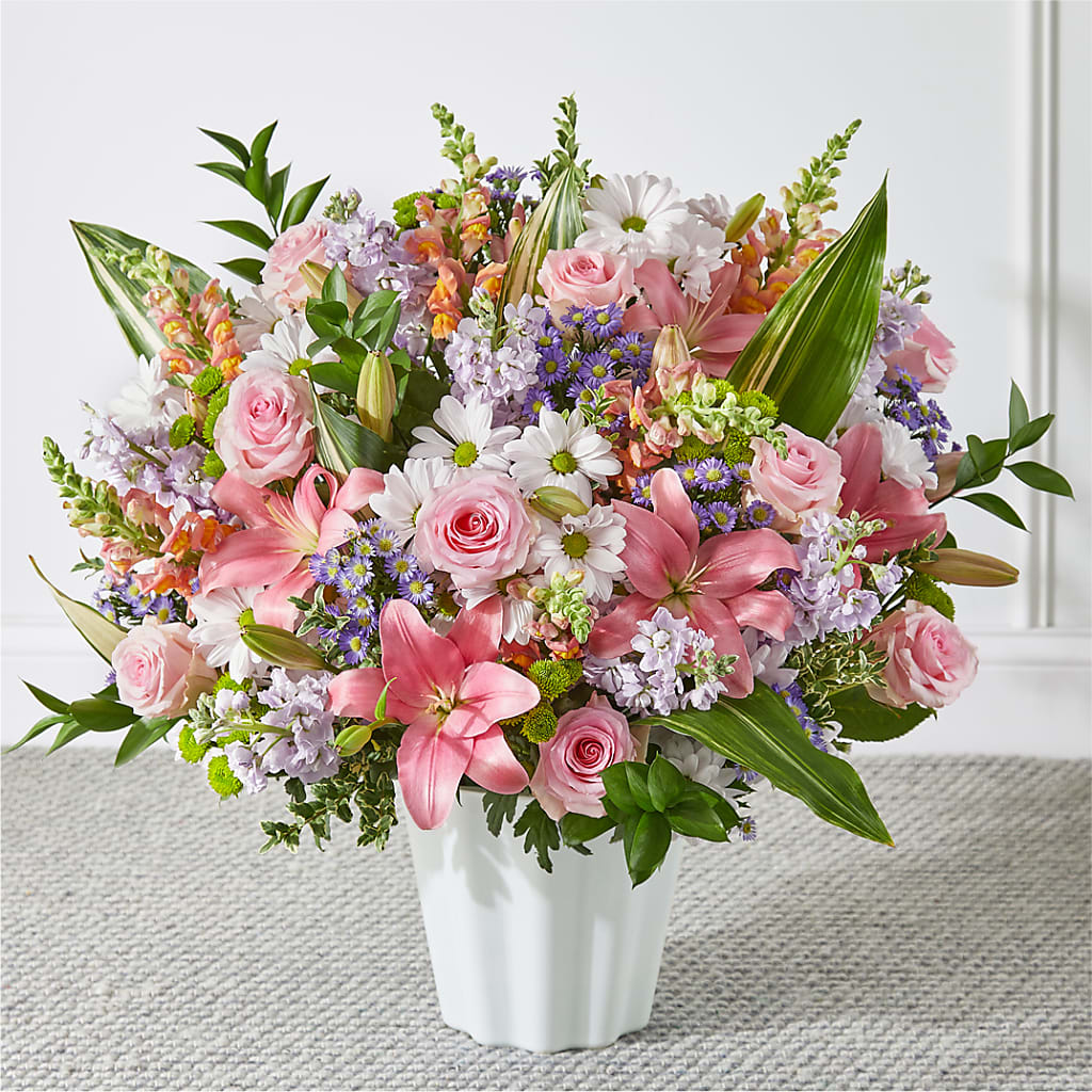 Abundant Compassion Floor Basket – Golden Gate Flowers, Naples FL