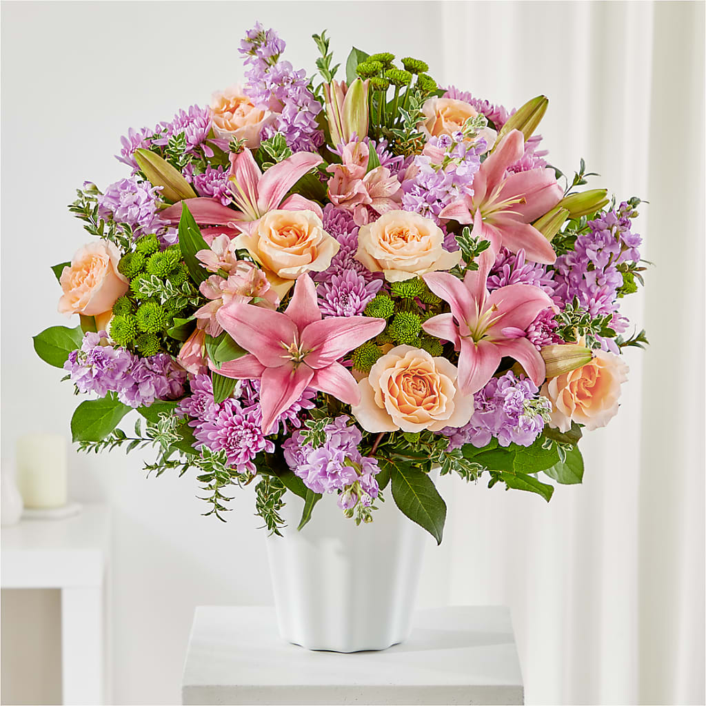 Supportive Embrace Tabletop Basket – Golden Gate Flowers, Naples FL