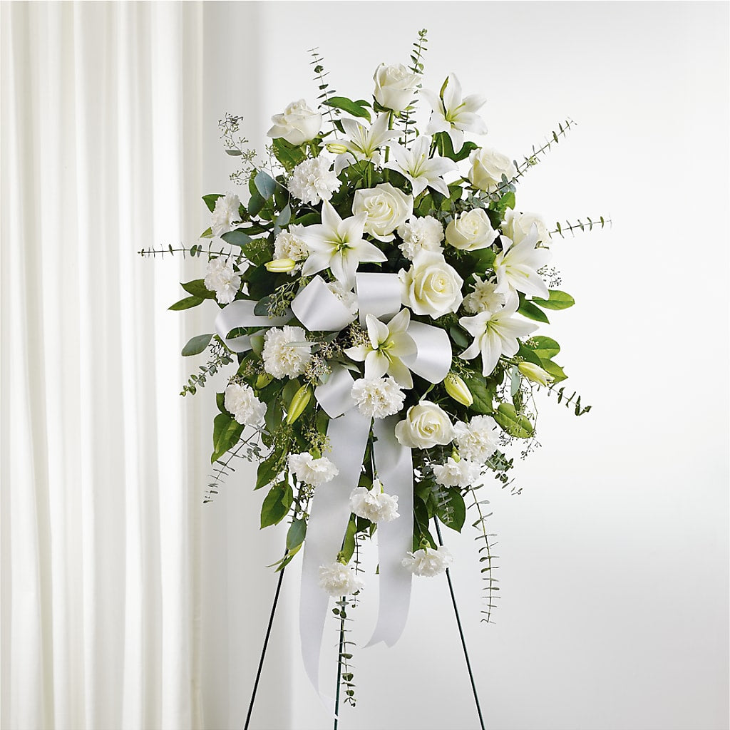 With Care Standing Spray – Golden Gate Flowers, Naples FL