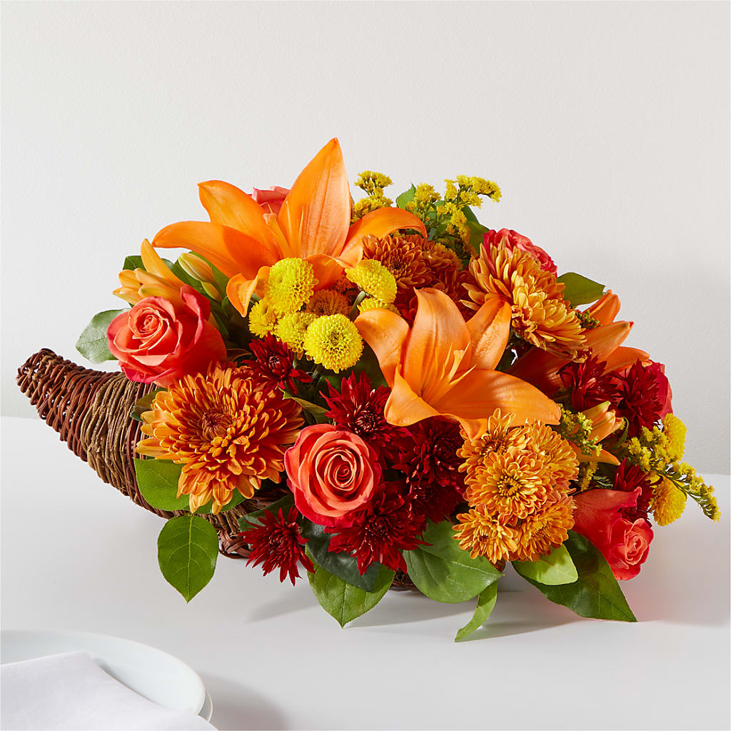 Bouquet of Blessings Cornucopia – Golden Gate Flowers, Naples FL