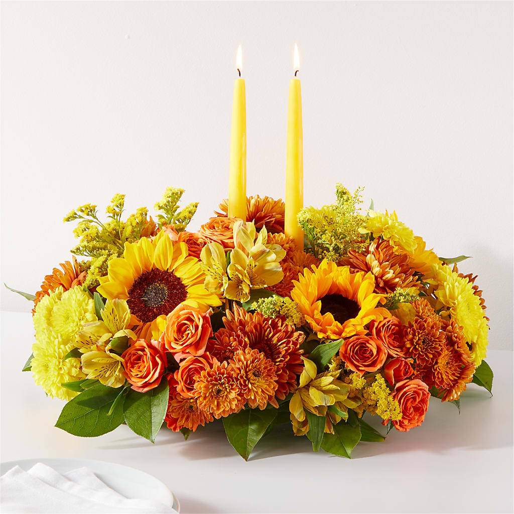 Autumn Harmony Centerpiece – Golden Gate Flowers, Naples FL