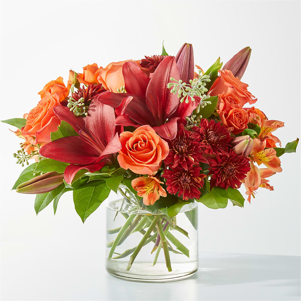 Crimson Leaves Bouquet – Golden Gate Flowers, Naples FL