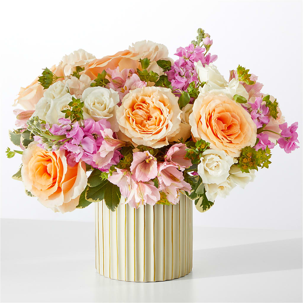 Paradise Bouquet with Ivory Vase – Golden Gate Flowers, Naples FL