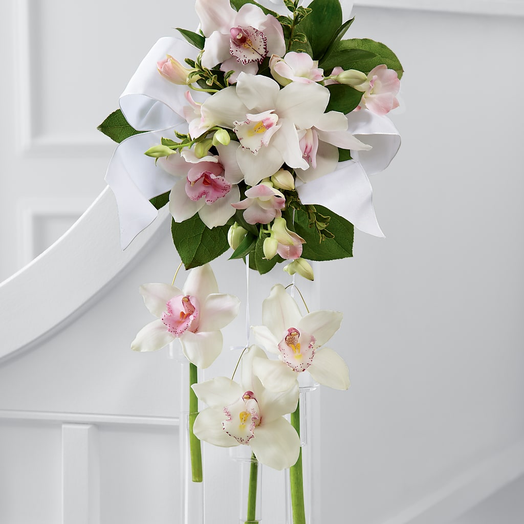 Perfect Entrance Pew Arrangement – Golden Gate Flowers, Naples FL