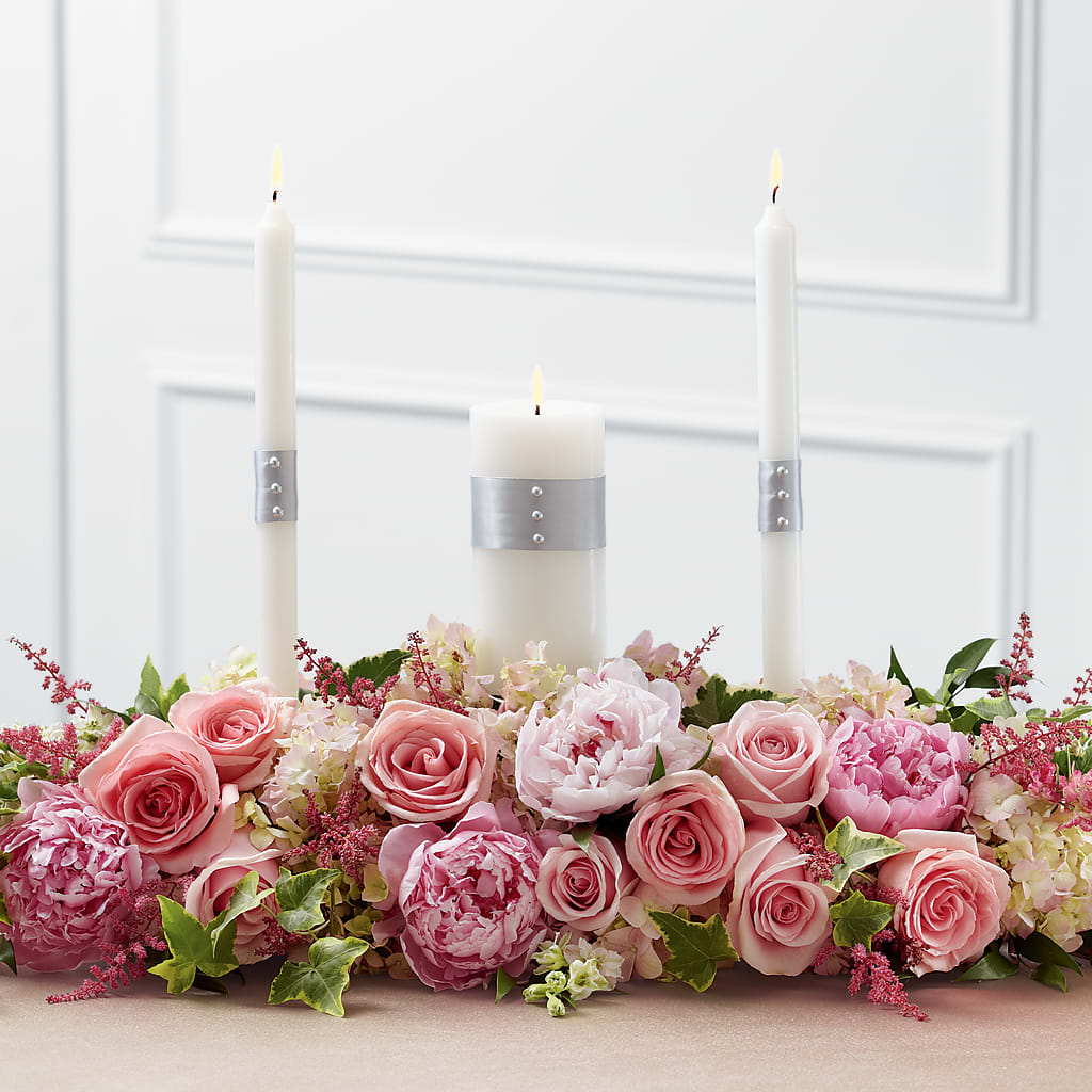 Worldwide Romance Unity Candle Arrangement – Golden Gate Flowers, Naples FL