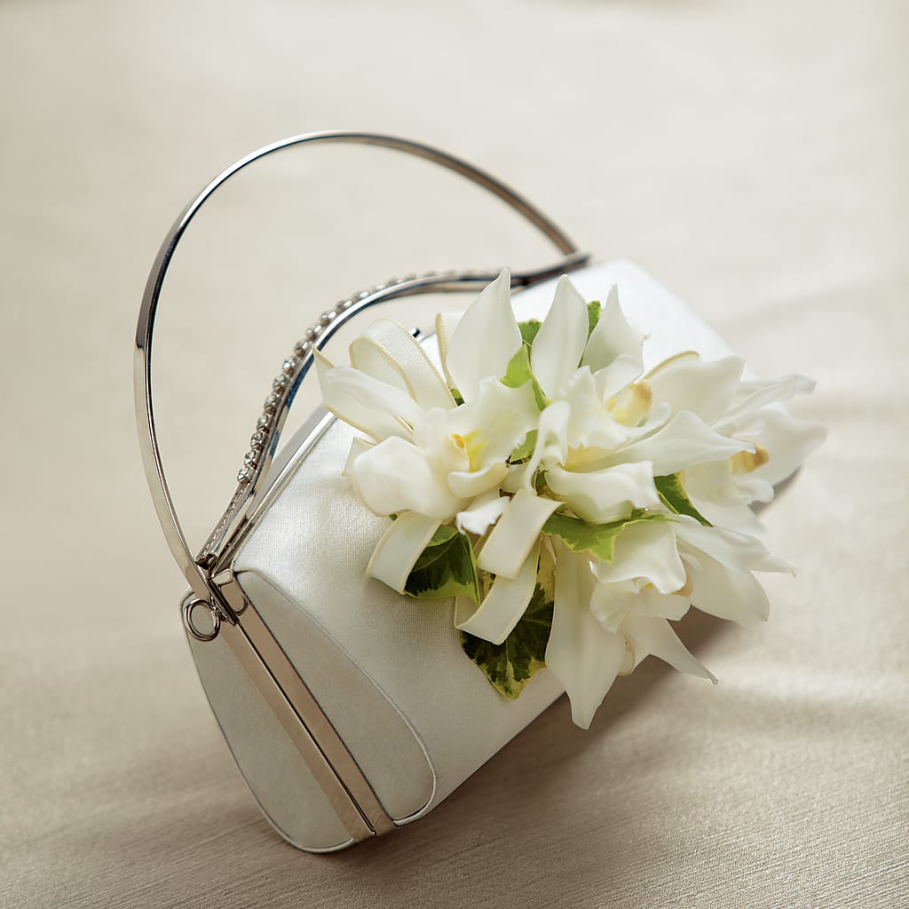 White Purse Decor – Golden Gate Flowers, Naples FL