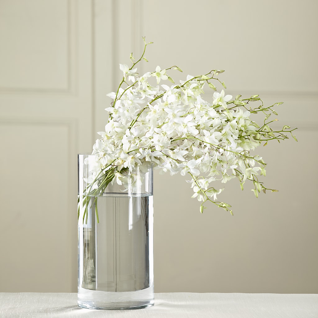 White Dendrobium Bouquet – Golden Gate Flowers, Naples FL