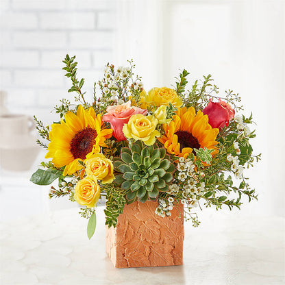 Sunflower Season Bouquet –  Golden Gate Flowers, Naples FL