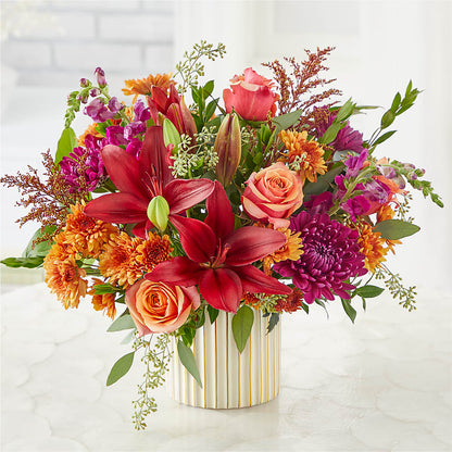 Burgundy Landscape Bouquet –  Golden Gate Flowers, Naples FL