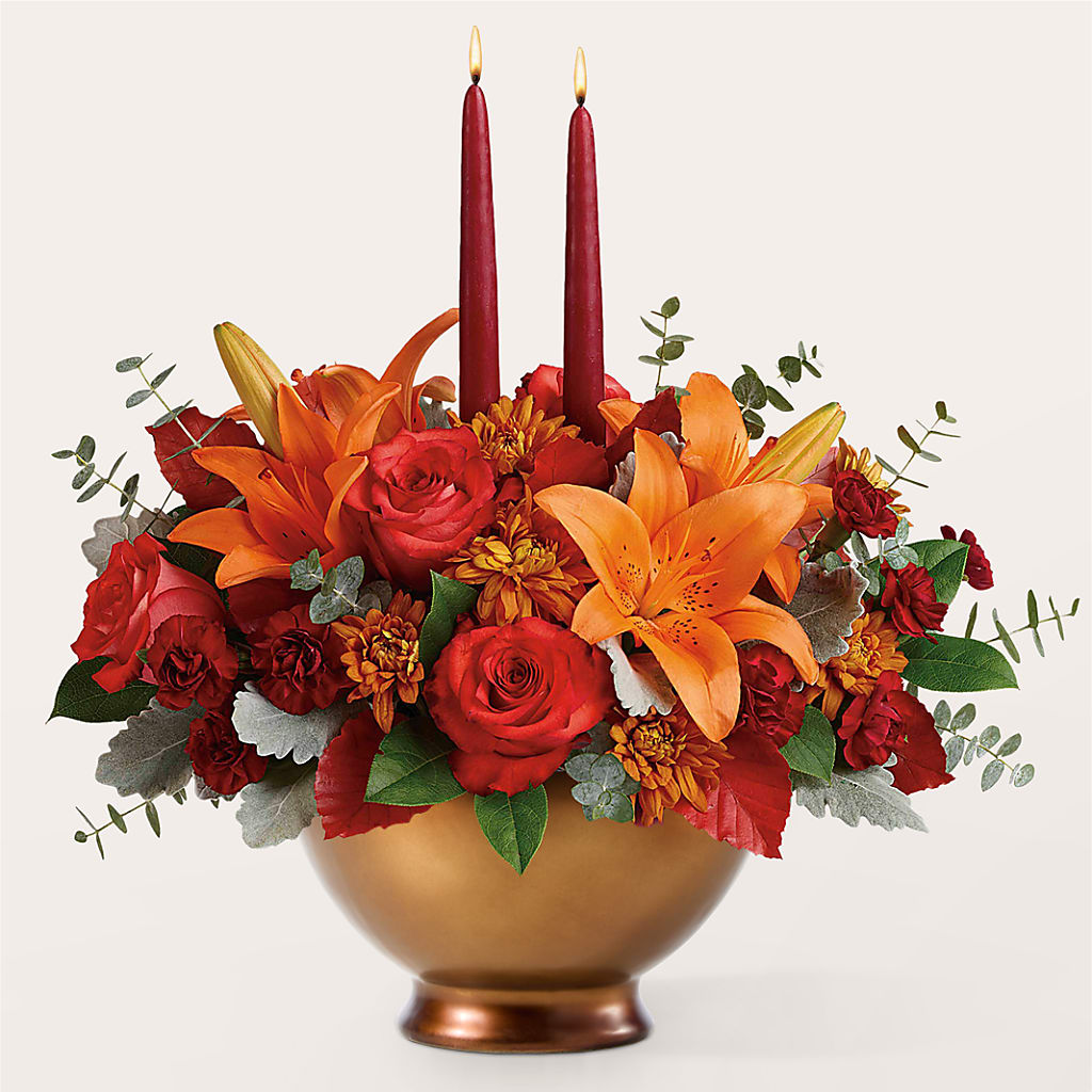 Fruits of Fall Centerpiece –  Golden Gate Flowers, Naples FL