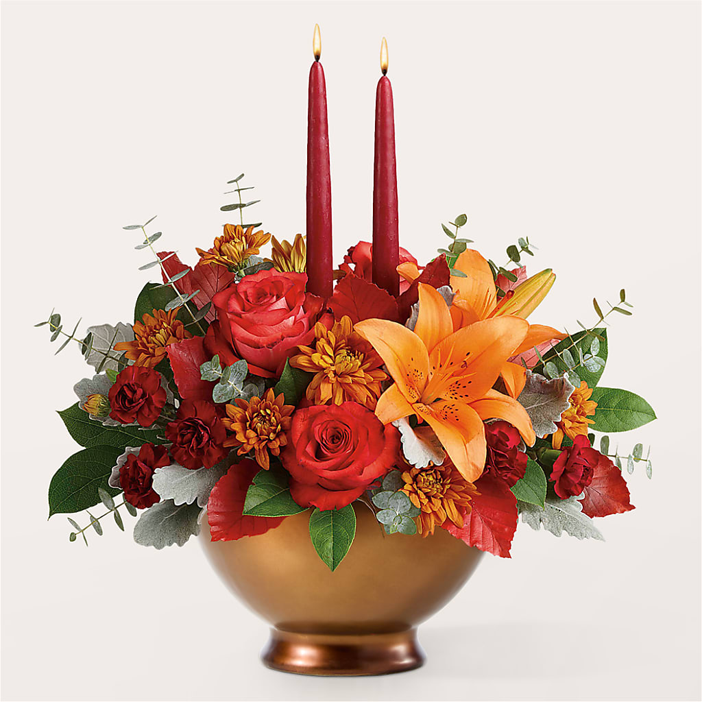 Fruits of Fall Centerpiece –  Golden Gate Flowers, Naples FL