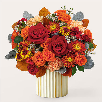 Merlot Bouquet with Ivory Vase –  Golden Gate Flowers, Naples FL
