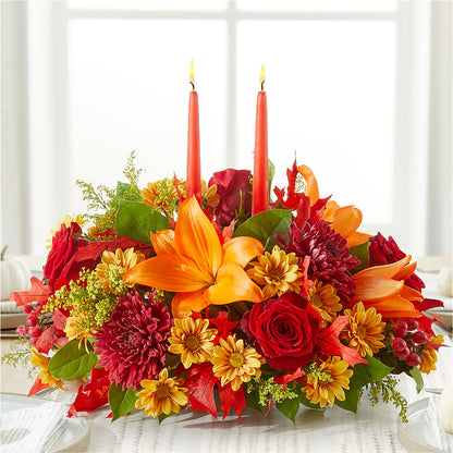 Autumn's Embrace Centerpiece –  Golden Gate Flowers, Naples FL
