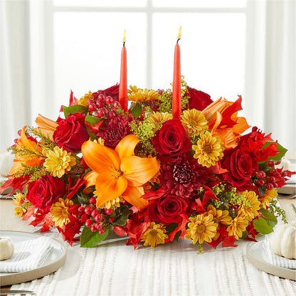 Autumn's Embrace Centerpiece –  Golden Gate Flowers, Naples FL