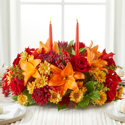 Autumn's Embrace Centerpiece –  Golden Gate Flowers, Naples FL