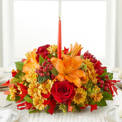 Autumn's Embrace Centerpiece –  Golden Gate Flowers, Naples FL